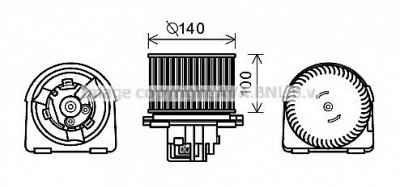 AVA QUALITY COOLING ol8617 -  Электродвигатель, вентиляция салона